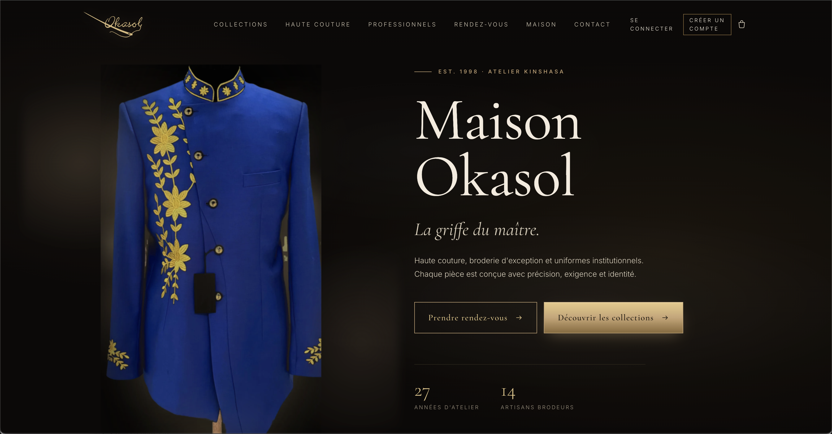 E-commerce & Atelier Platform for a Kinshasa Haute Couture House